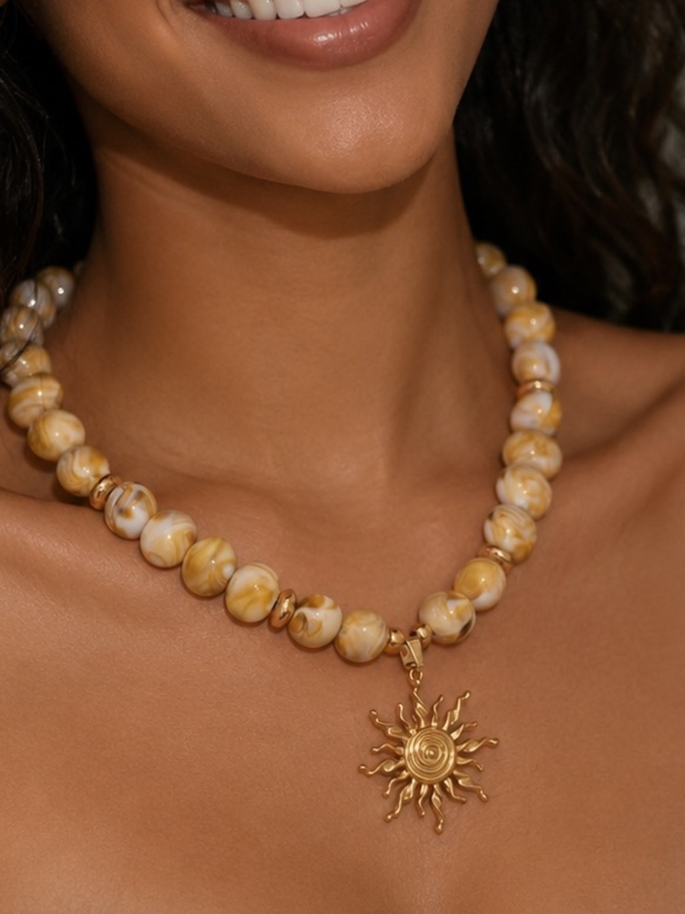 Sunburst Bead Necklace